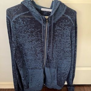 Blue full zip hoodie in medium.  Alternative brand.  Good condition. Casual look